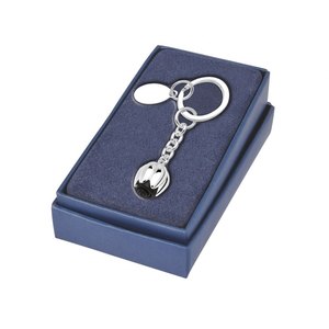 Portachiavi con Ciondolo Tulipano Nero Placcato Argento, Accessorio Regalo - Product Image 2
