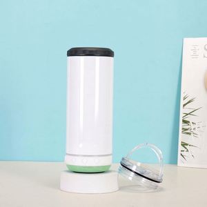 Bouteille d'eau isotherme en acier inoxydable de 16 oz avec paille, compatible Bluetooth, écologique, idéale pour les cadeaux d'affaires - Product Image 3