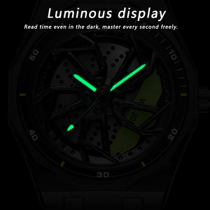 Reloj de Cuarzo Octagonal de Aleación para Hombre Sanda 1163 con 360 °   Reloj de Pulsera Luminoso a Prueba de Agua con Esfera Giratoria, Moderno y Elegante - Product Image 4