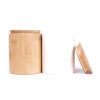 Pot de stockage en bambou avec couvercle hermétique, sucrier contenant pour le sel, le café ou le thé, pour la cuisine, garder les aliments frais, Dr