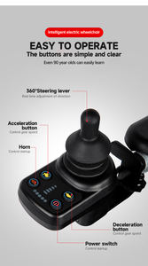 Elektrische rolstoel van aluminiumlegering, lichtgewicht, elektromagnetische remmen, revalidatietherapie benodigdheden, besturing, 4,5-6 km/u, 12-15 - Product Image 2