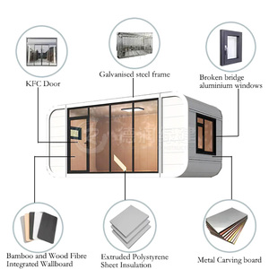 En gros, Module de bureau extérieur amovible de type Apple Cabin, Maison capsule moderne à double espace intérieur - Product Image 5