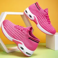 Chaussures à enfiler pour femmes, toutes saisons, respirantes, en maille tricotée, avec amorti et légèreté, confortables