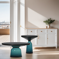 Table basse convertible moderne en métal avec plateau en verre et pieds dorés pour salon - Vente flash