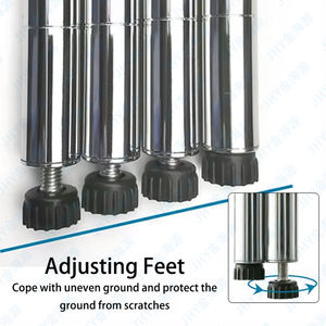 מכירה חמה באיכות גבוהה 6 רמות 800lbs nsf מתכת כרום מצופה מדף פחמן פלדה אחסון מדפים המוסך עם גלגל - Product Image 5