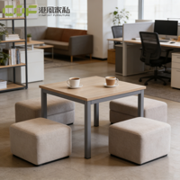 Ensemble de tables basses modernes personnalisables en MDF, bureau de conférence écologique pour les écoles et les hôpitaux, mobilier de bureau