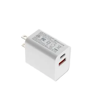 双USB端口双USB适配器5V 3A 9v 2a 12V 1.5a PD18W PD20W C型美国JP插头QC 3.0快速充电器