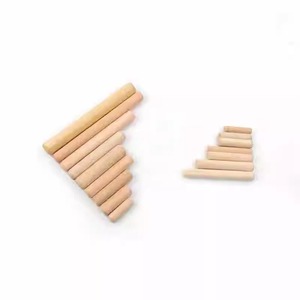 Clavijas de madera resonantes de color natural, redondas y sólidas, para conectores de gabinetes y montaje de armarios. - Product Image 1