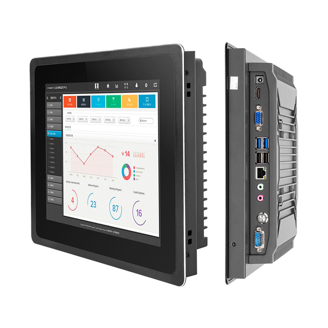 10.4 Inch IP65 Fanless External Embedding Full Aluminum Industrial Panel PC All in One