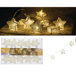<b>String</b> <b>Light</b> Stelle 10 Led Warm White Star Shape Indoor <b>Outdoor</b> Decoration - Product Image 1