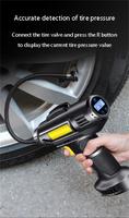 Bomba de compresor de aire de neumáticos con pantalla digital inteligente de mano de 120W, bomba de inflado de neumáticos de coche portátil inalámbrica para bicicleta