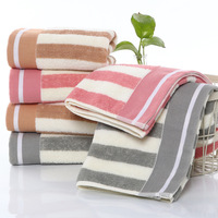 Colour Bars Satin File Thicken Cotton Towels Absorb Water Home Bathroom Towels Wholesale