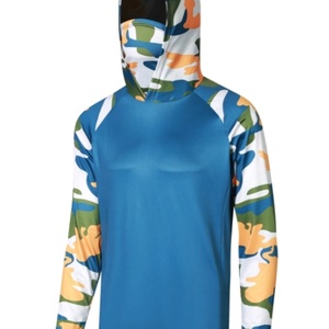 เสื้อตกปลาผู้ชาย OEM UPF50+ ลายพราง แขนยาว แห้งเร็ว ระบายอากาศดี มีฮู้ดพร้อมหน้ากาก ไซส์ใหญ่สำหรับผู้ใหญ่ - Product Image 1