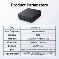 Mini PC Gamer Compacto Intel Core I3 16GB RAM PCIE 4.0 SSD 8K Triple Pantalla GDDR6 Video Windows 11 Escritorio para Gamers