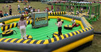Juego Inflable Personalizado de Obstáculos, Juegos Inflables con Obstáculos Giratorios, Divertido Juego de Parque de Atracciones