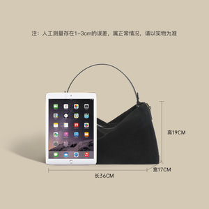 Thiết Kế Phụ Nữ Của Ví Da Bò Thực Chính Hãng Da Túi Xách Vai Da Lộn Cảm Ứng Tote Túi Phụ Nữ Sang Trọng Vai Mua Sắm Túi - Product Image 5