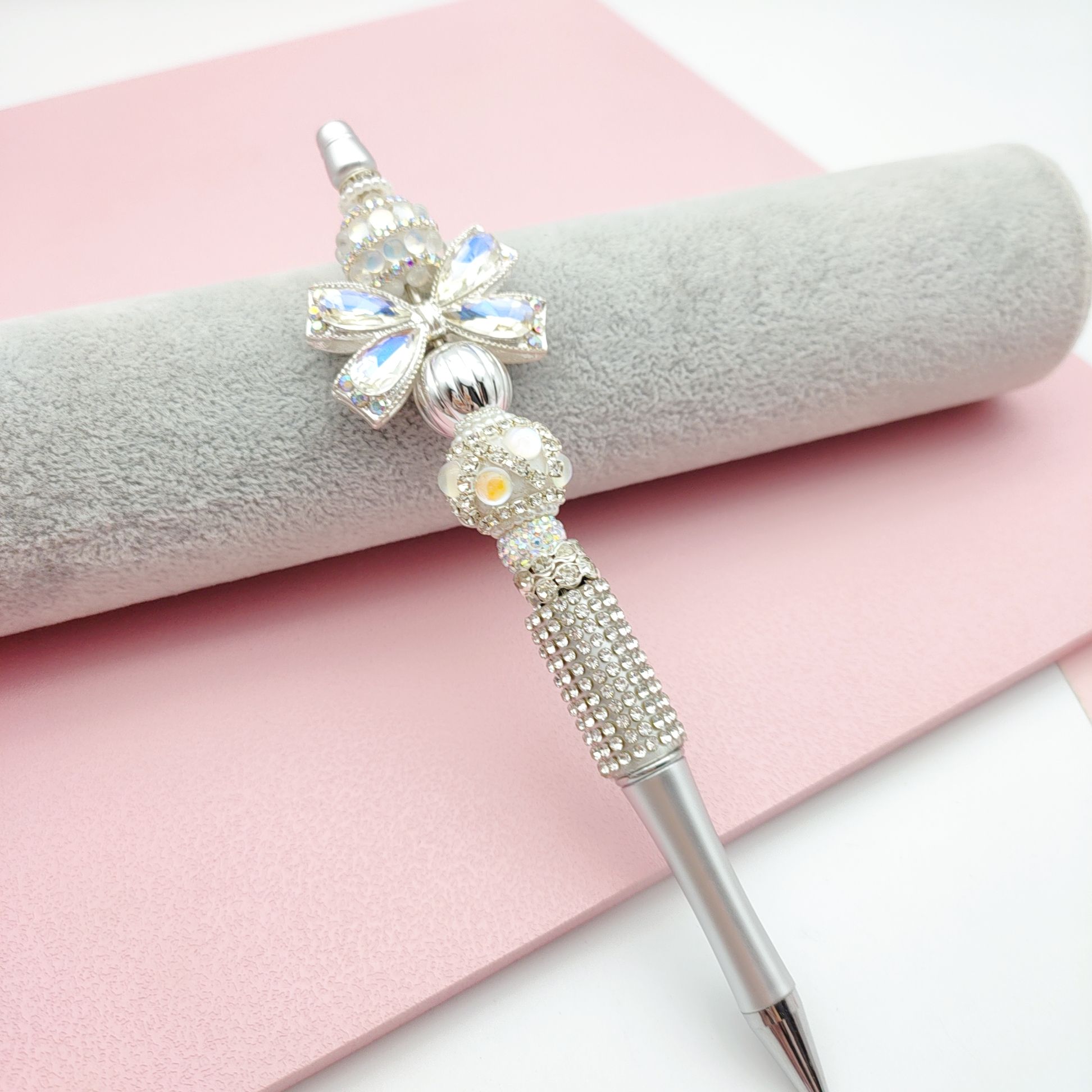 Bolígrafo Lazo Plateado