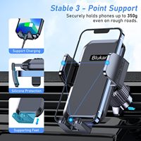 Soporte para Teléfono de Coche para Rejilla de Ventilación, Clip Metálico con Gancho 360 °   Botón de Liberación Giratorio, Logotipo Personalizado OEM al por Mayor para Todos los Teléfonos Inteligentes