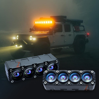 Feux antibrouillard LED laser ZDS4 12V 24V 130W à 4 lentilles, feux de conduite pour pare-chocs, remplacement pour moto 4X4 automobile