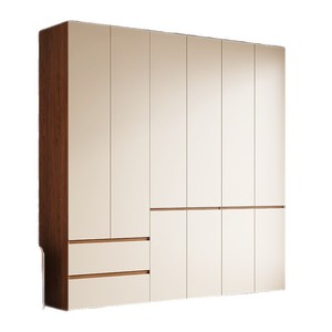 Thickened Solid Wood <b>Wardrobe</b> 60cm Depth <b>Large</b> Capacity Floor Standing Bedroom Storage Cabinet Whole House Customization - Product Image 4
