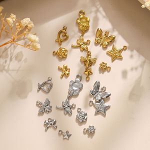 Vente en gros de pendentifs en acier inoxydable PVD 18K, bijoux en forme <span class=keywords><strong>d</strong></span>'étoile, de cœur, <span class=keywords><strong>d</strong></span>'animal, pour la fabrication de colliers et de bracelets DIY - Product Image 4