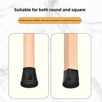 Protège-pieds de chaise noirs durables, anti-rayures, antidérapants, pour sols en bois et carrelage