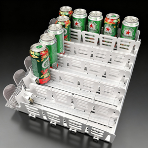 Supermarket Retail Store <b>Rack</b> Plastic <b>Drink</b> Automatic Spring Loaded Shelf Pusher for <b>Drink</b> Display - Product Image 5
