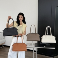 Sacs à main personnalisés en couleurs unies avec motif litchi, grande capacité, sacs fourre-tout pour femmes, sacs à bandoulière de luxe au design tendance
