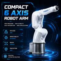 Bras robotisé industriel miniature FOBOT à 6 axes, haute précision ±0,02 mm, étanche IP67, pour l'assemblage et l'étiquetage électroniques