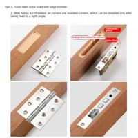 Gabarit de charnière de porte, guide de perçage pour charnières de porte en bois, outil d'installation de charnières et de serrures de porte