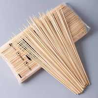 Brochettes de barbecue en bambou écologique, bâtons de barbecue avec taille personnalisée et Logo pour brochettes de barbecue