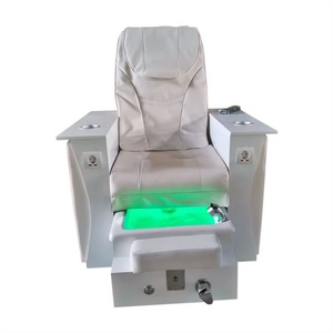 Fauteuils de pédicure spa de luxe blancs avec télécommande, sans tuyauterie, avec baignoire pour salon de manucure - Product Image 6