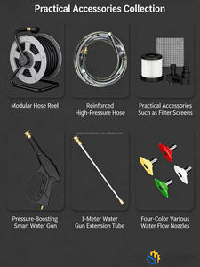 Hidrolavadora Eléctrica Comercial de Acero Inoxidable, Portátil, de Alta Presión, <span class=keywords><strong>para</strong></span> Autos/Cercas/Jardín/Patios/<span class=keywords><strong>Piscina</strong></span>, Totalmente Automática - Product Image 5