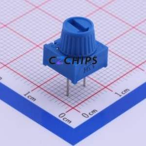 Résistance/potentiomètre réglable 3386P-1-103, composant traversant (THT), résistance 10 kOhm 10 % - Product Image 1