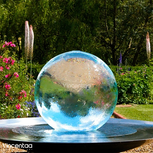 Vincentaa El jardín al aire libre está decorado <span class=keywords><strong>con</strong></span> una fuente de <span class=keywords><strong>cascada</strong></span> de globo de vidrio de acero inoxidable - Product Image 2