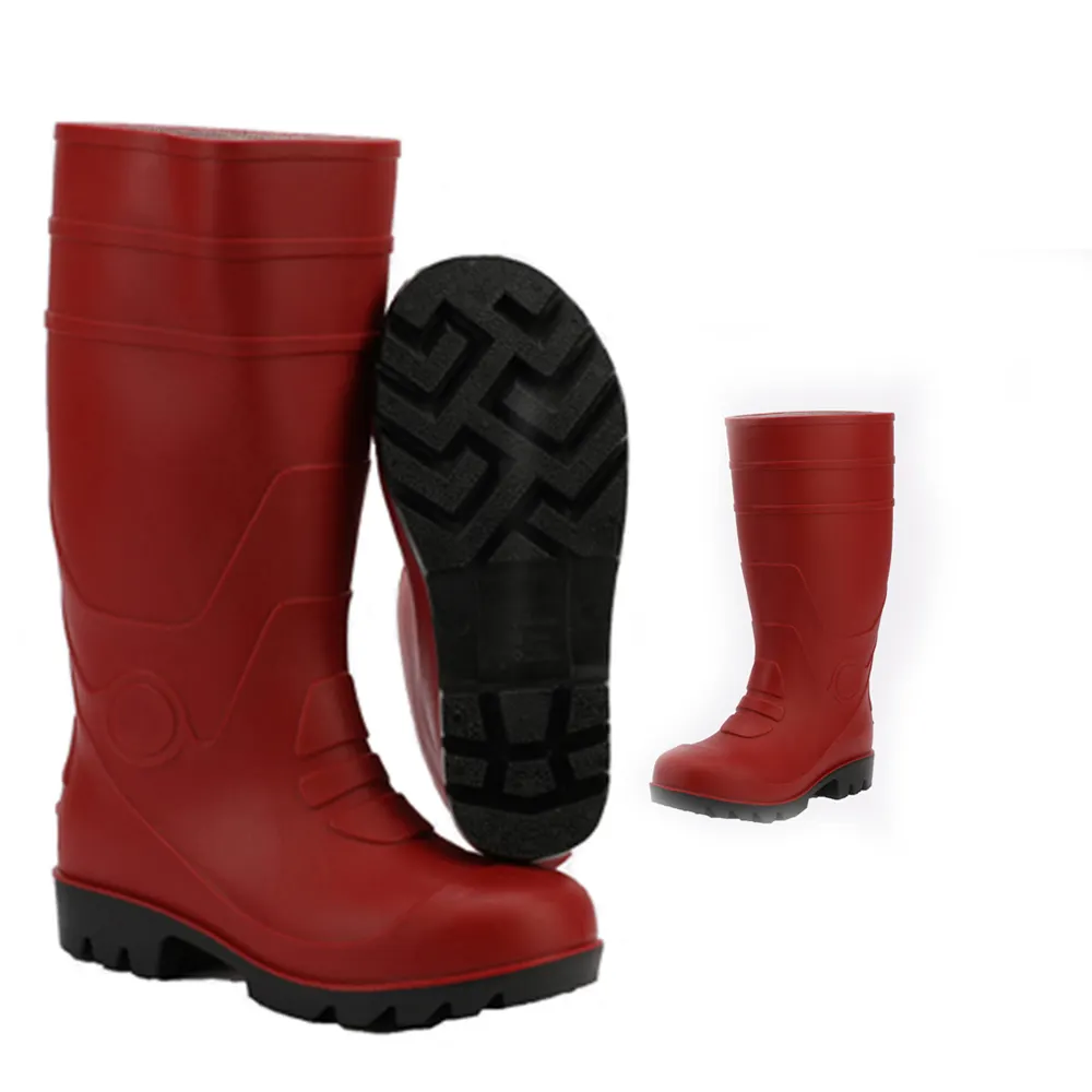 unisex anti-slip safety pvc rain boots gum boots farm waterproof factory designer with inner lining factory