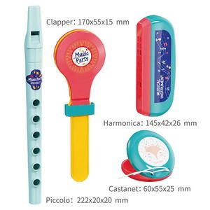Kit <span class=keywords><strong>de</strong></span> musique pour enfants, instrument <span class=keywords><strong>de</strong></span> musique en plastique, jouet à clapet, <span class=keywords><strong>harmonica</strong></span>, castagnette - Product Image 2
