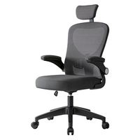 Chaise de bureau exécutive confortable en maille, réglable en hauteur, pivotante, ergonomique, avec roulettes