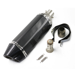 Nuovo Sistema di Scarico Posteriore per Moto Kawasaki <span class=keywords><strong>400</strong></span> <span class=keywords><strong>Z</strong></span>, Tubi di Scarico Doppi Slip-On in Acciaio Inox da 51mm e 60mm con Silenziatore - Product Image 1