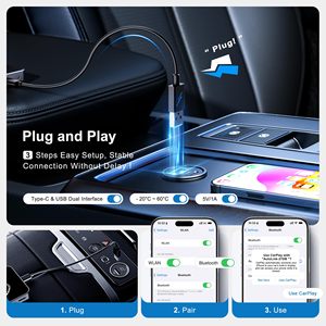 กล่อง CarPlay AI ระบบ <span class=keywords><strong>Android</strong></span> 13 รองรับ Wireless CarPlay และ <span class=keywords><strong>Android</strong></span> <span class=keywords><strong>Auto</strong></span> พร้อมช่องใส่ซิม 4G ชิปประมวลผล Qualcomm Octa Core รองรับ YouTube Netflix GPS และ WiFi 5GHz - Product Image 6