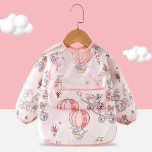Colorful EVA Waterproof <b>Bibs</b> for Baby <b>Long</b> <b>Sleeve</b> Apron Design Children's Feeding Smock Burp Clothes Toddler Feeding <b>Bibs</b> - Product Image 4