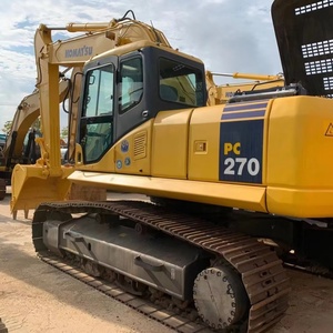Excavadora de cadenas Komatsu PC270 7T 27T usada, equipo pesado japonés, modelo 2020-2023, bomba de engranajes de motor de 1.3M, rodamiento - Product Image 1