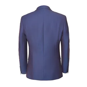 Herren Freizeitanzug Jacken hohe Qualität DXIAX017S-B3 Marineblau V-Ausschnitt individuelle klassische Büro-Herrenjacke Mode