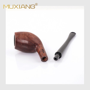Muxiang Wooden Smoking Pipe Bent Type Solid Rosewood Long Handle Customizable Gift - Product Image 5