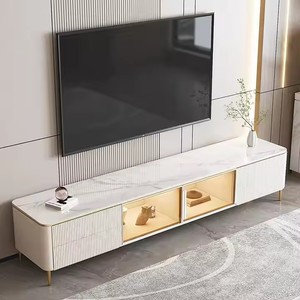 Planche de <span class=keywords><strong>roche</strong></span> lisse meuble TV table à thé combinaison salon petit ménage peinture simple de haute qualité meuble TV combinaison - Product Image 2