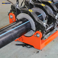 Soudeuse hydraulique à 4 pinces pour tuyaux, machine de soudage par fusion bout à bout HDPE à vis, machine de fusion à chaud avec affichage numérique et chauffage intégré