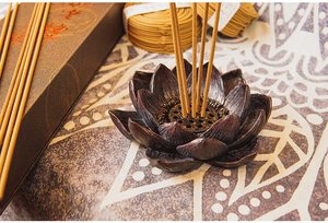 Brûleur d'encens Lotus et porte-bougie chauffe-plat, méditation, fleur, <span class=keywords><strong>jardin</strong></span> <span class=keywords><strong>zen</strong></span>, statue <span class=keywords><strong>de</strong></span> Bouddha, figurine, décoration <span class=keywords><strong>de</strong></span> la maison - Product Image 6