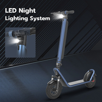 Patinete Eléctrico Plegable X11 Azul, el Mejor de la UE 2026, Rápido, con Motor sin Escobillas de 450W, Batería Extraíble y Amortiguador de Impactos, Ruedas de 10 Pulgadas
