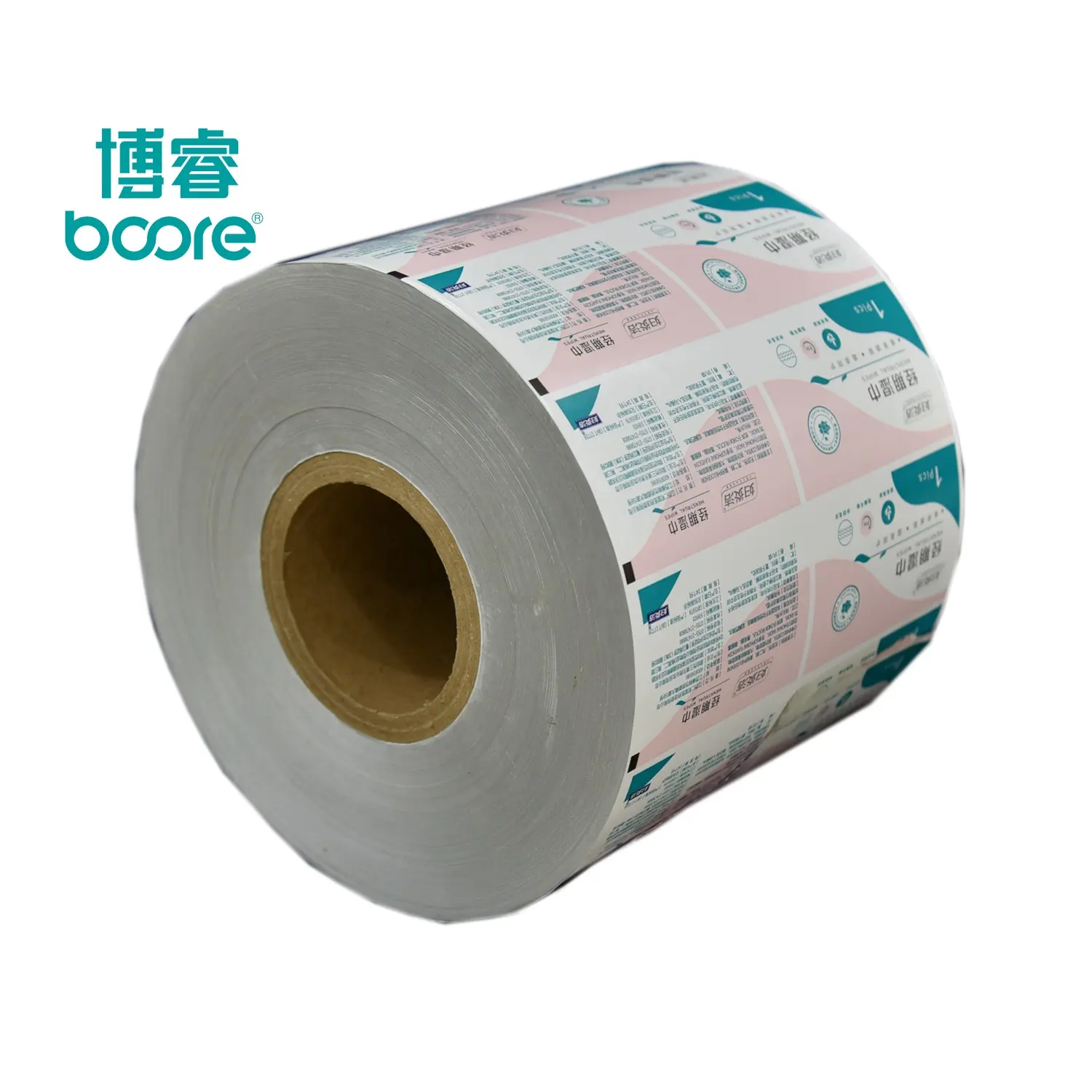 BOORECustom print flexible aluminum foil packaging laminates plastic food grade nuts popsicle roll film stock pack