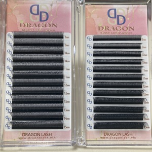 Dragonlash Nouvelle Arrivée Cils YY Synthétiques Faits Main Véganes Naturels Doux Sans Cruauté Animale Forme en U Entrecroisés Extension de Cils Courbés en D - Product Image 2